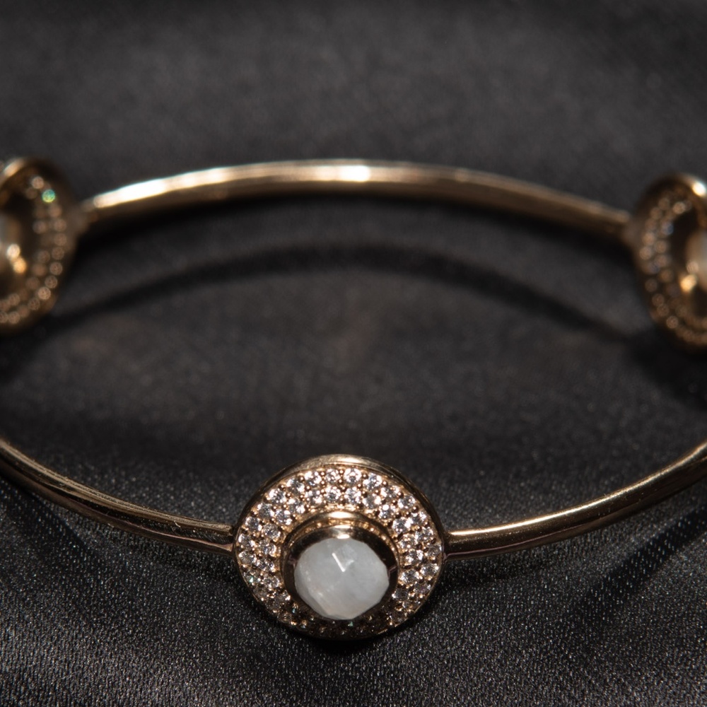 Melinda Maria Gold Moonstone Bangle